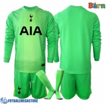 Fotballdrakt Barn Tottenham Hotspur Keeper Hjemmedraktsett 2025-26 Langermet (+ Korte bukser)